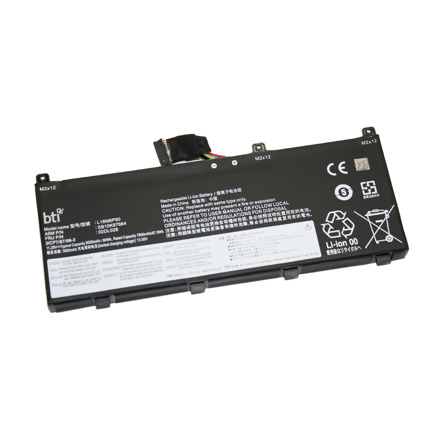 BTI L18M6P90 Industrial Rechargeable Batteries - Black