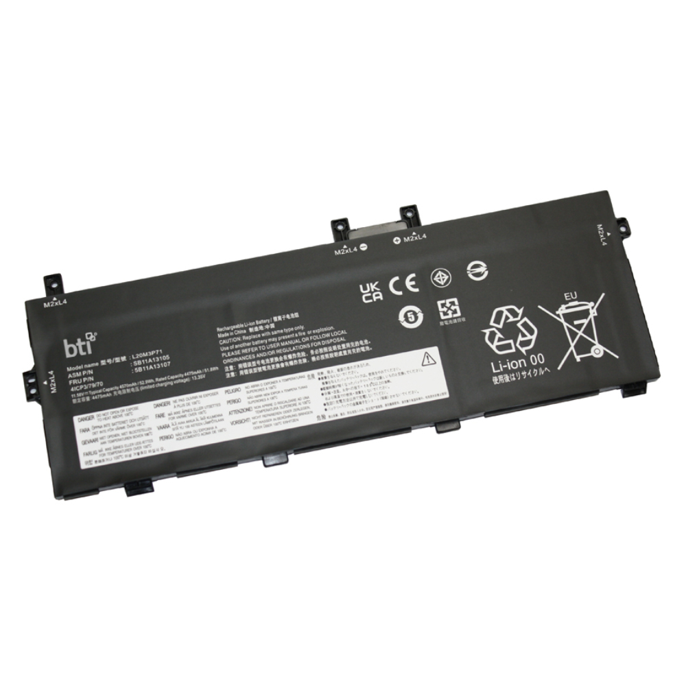 BTI L20C3P71 Industrial Rechargeable Batteries - Black