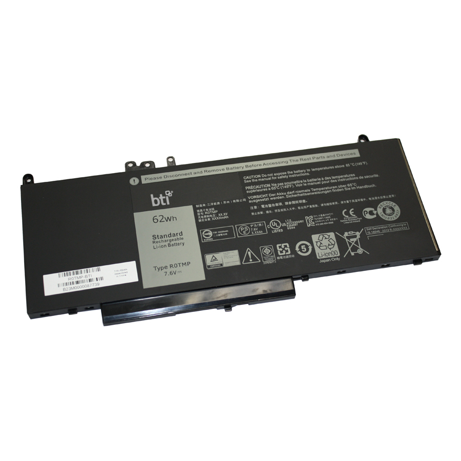 BTI 62Wh Industrial Rechargeable Batteries - Black