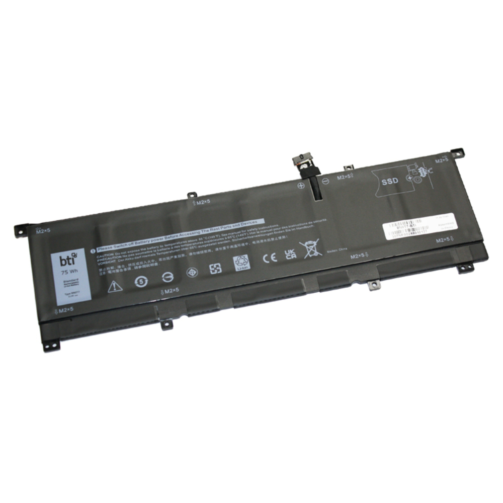 BTI 75Wh Industrial Rechargeable Batteries - Black