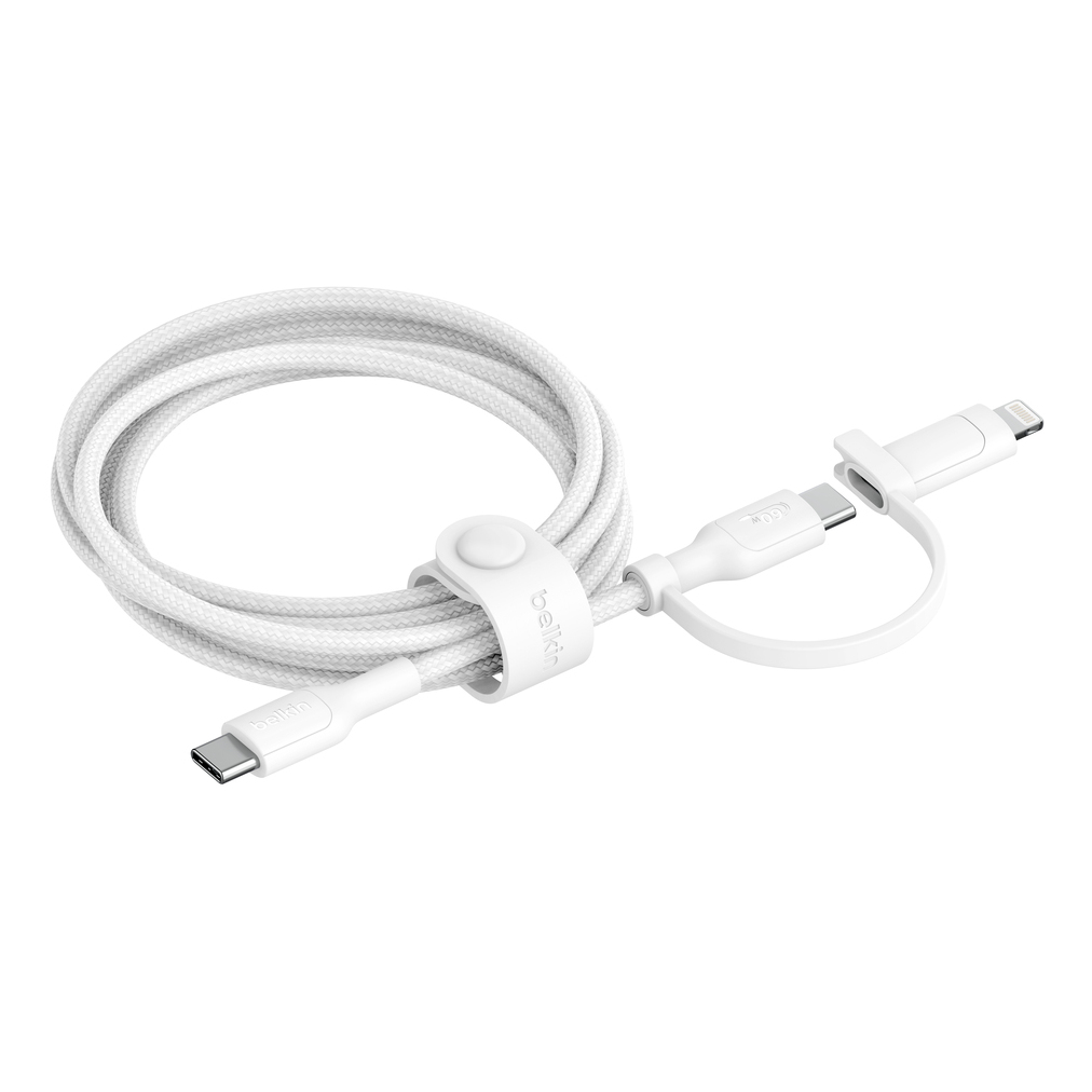 Belkin BoostCharge Pro USB cable USB 2.0 1.5 m USB C USB C/Lightning White