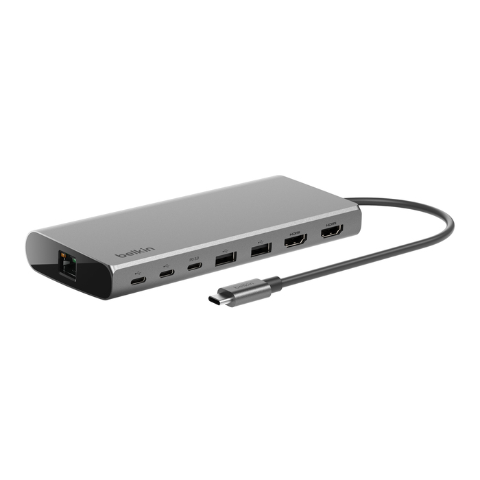 Belkin 8-IN-1 Laptop Docks & Port Replicators - Aluminium