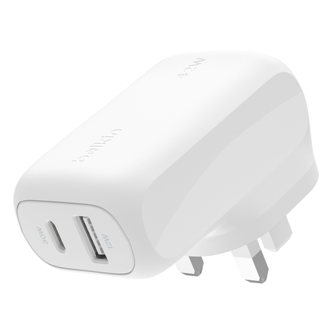 Belkin 42W USB-C +12W USB-A DUALCHARGER WHT