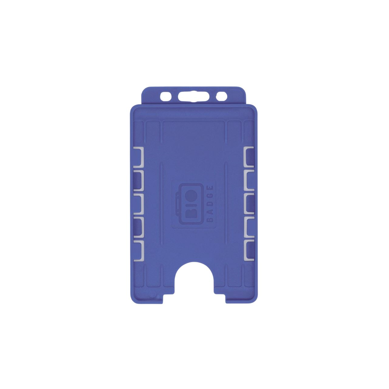 BioBadge Mid Blue Dual-Sided BIOBADGE Open Faced ID Card Holders - Portrait (Pack of 100)