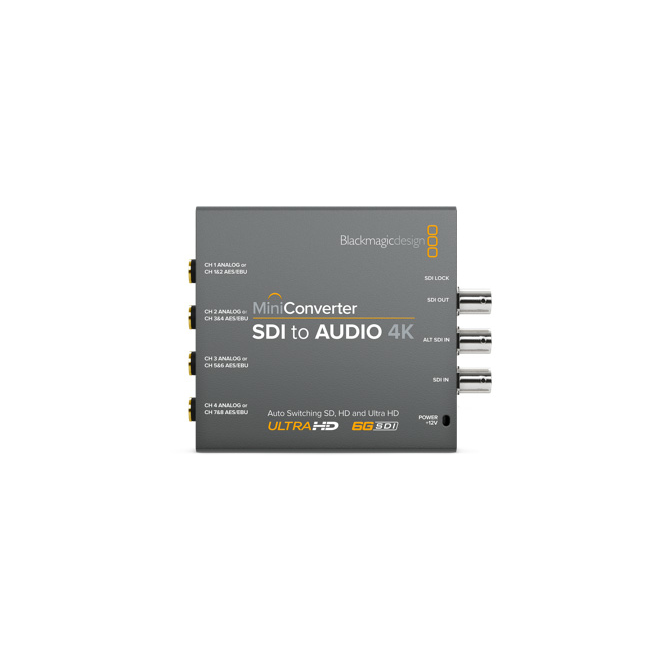 Blackmagic Design Mini Converter SDI to Audio 4K Active video converter 3840 x 2160, -