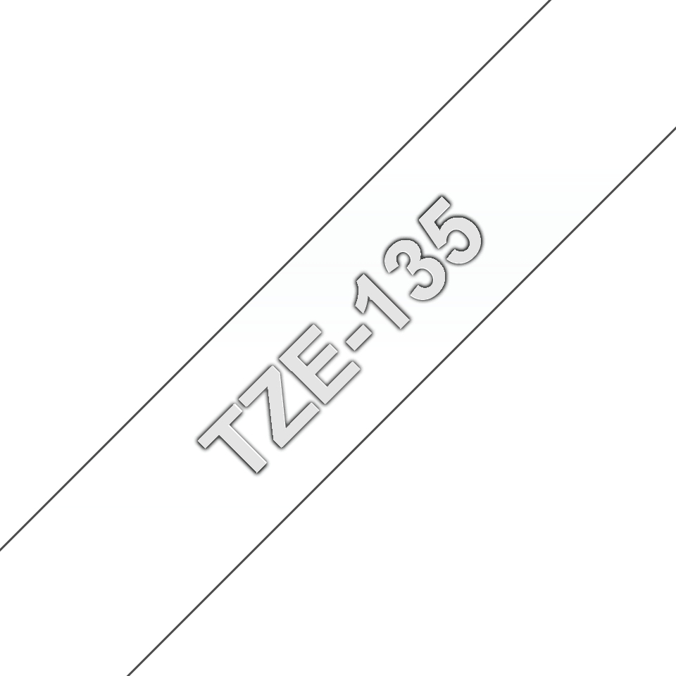 Brother TZE-135 Label-Making Tapes - Grey