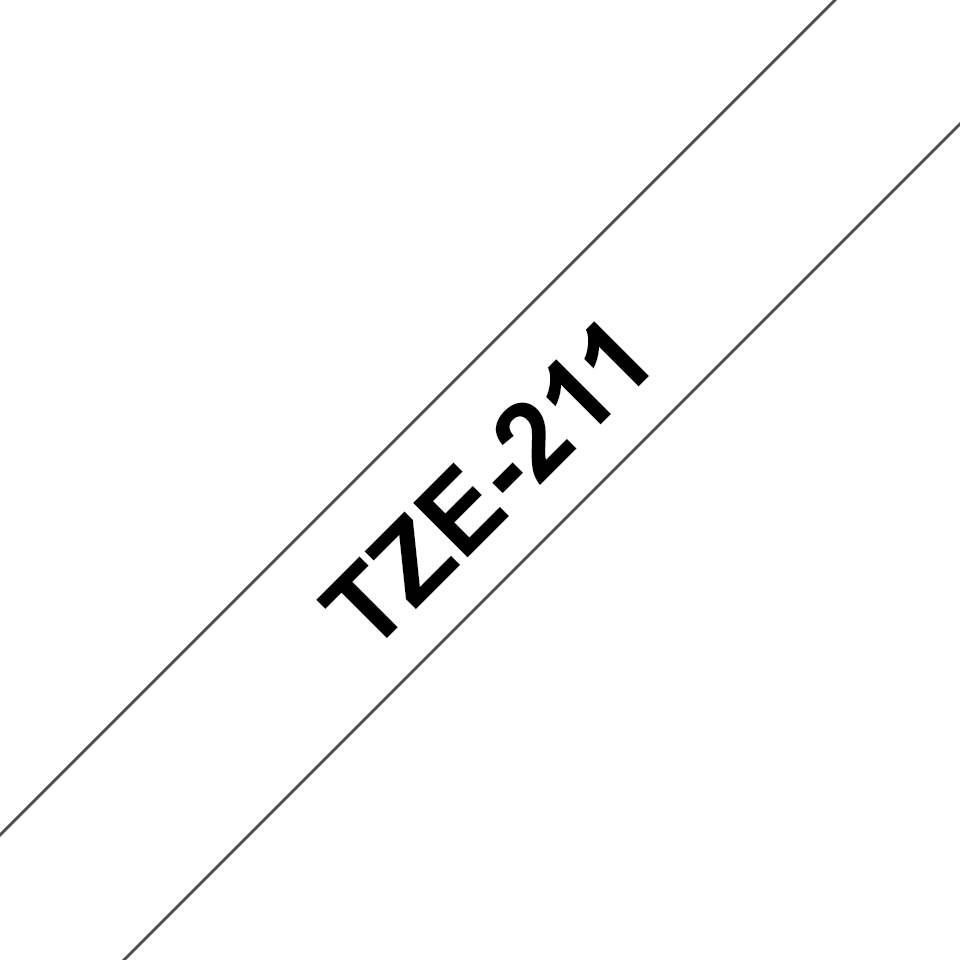 Brother TZE-211 Label-Making Tapes - Grey