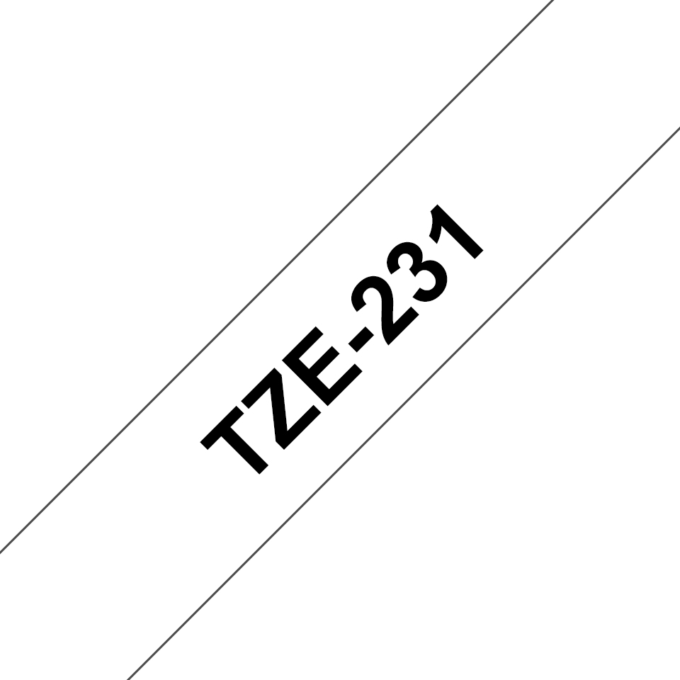 Brother TZE-231 Label-Making Tapes - White