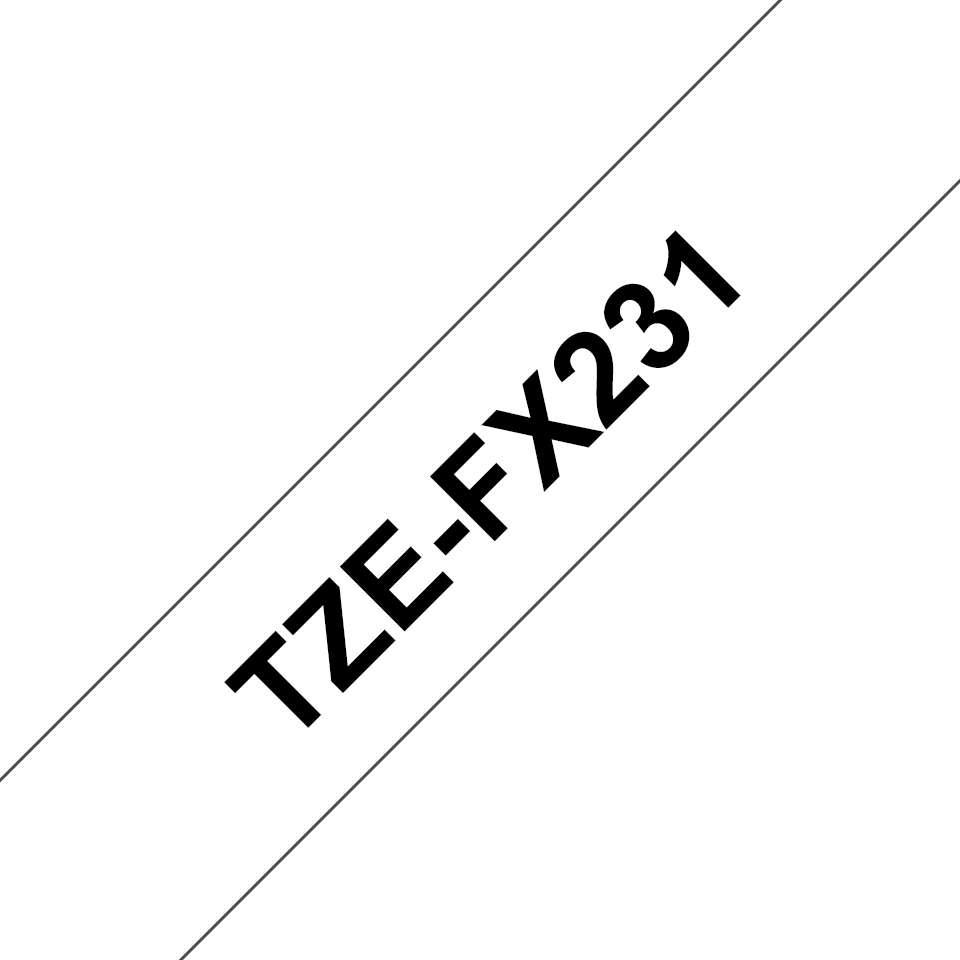 Brother TZE-FX231 Label-Making Tapes - White