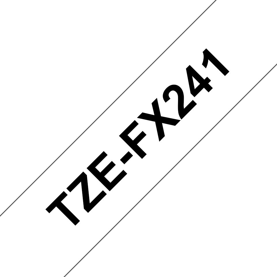 Brother TZE-FX241 Label-Making Tapes - White