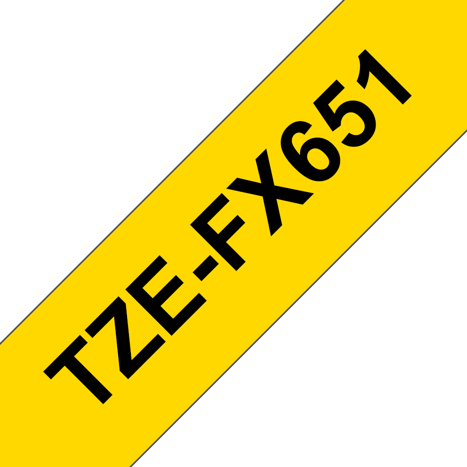 Brother TZE-FX651 Label-Making Tapes - Yellow