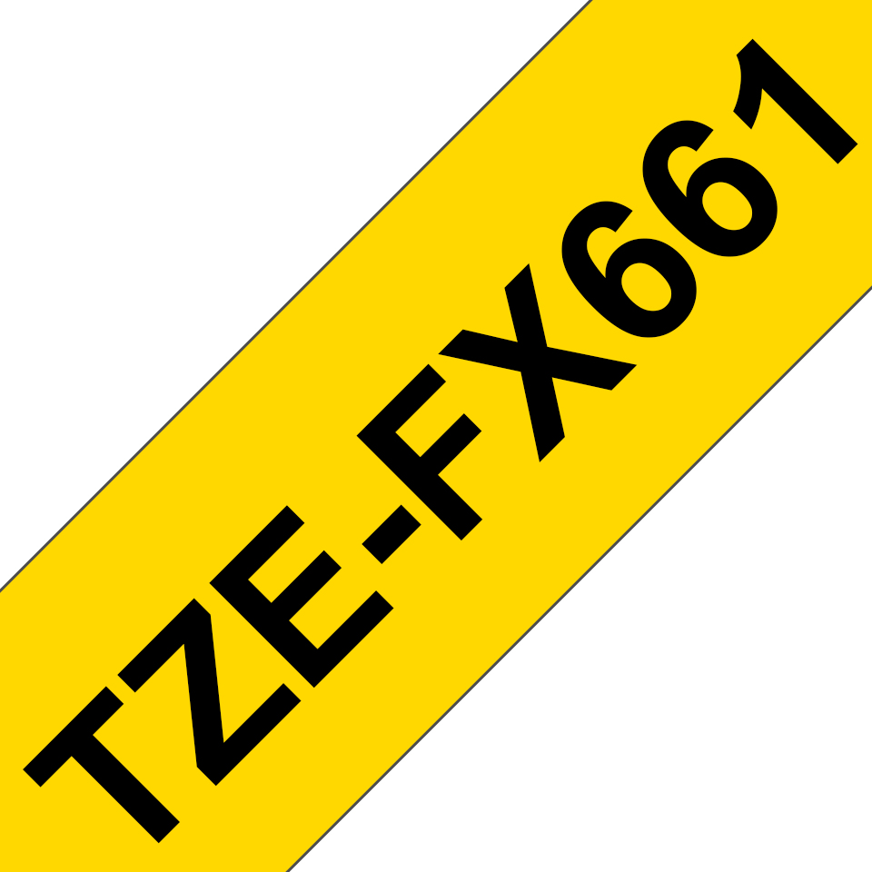 Brother TZE-FX661 Label-Making Tapes - Black