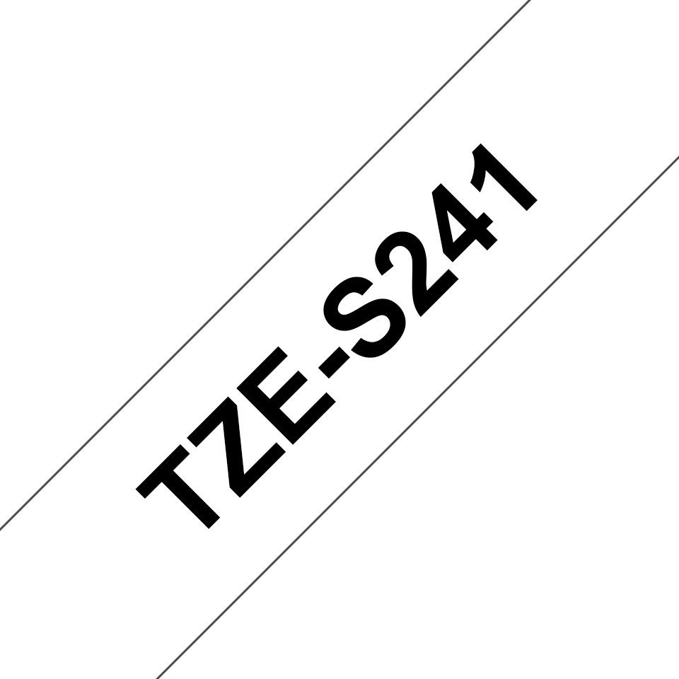 Brother TZE-S241 Label-Making Tapes - Grey