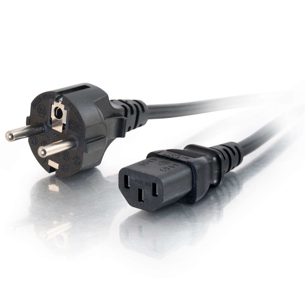 C2G CEE7 Power Cables - Black