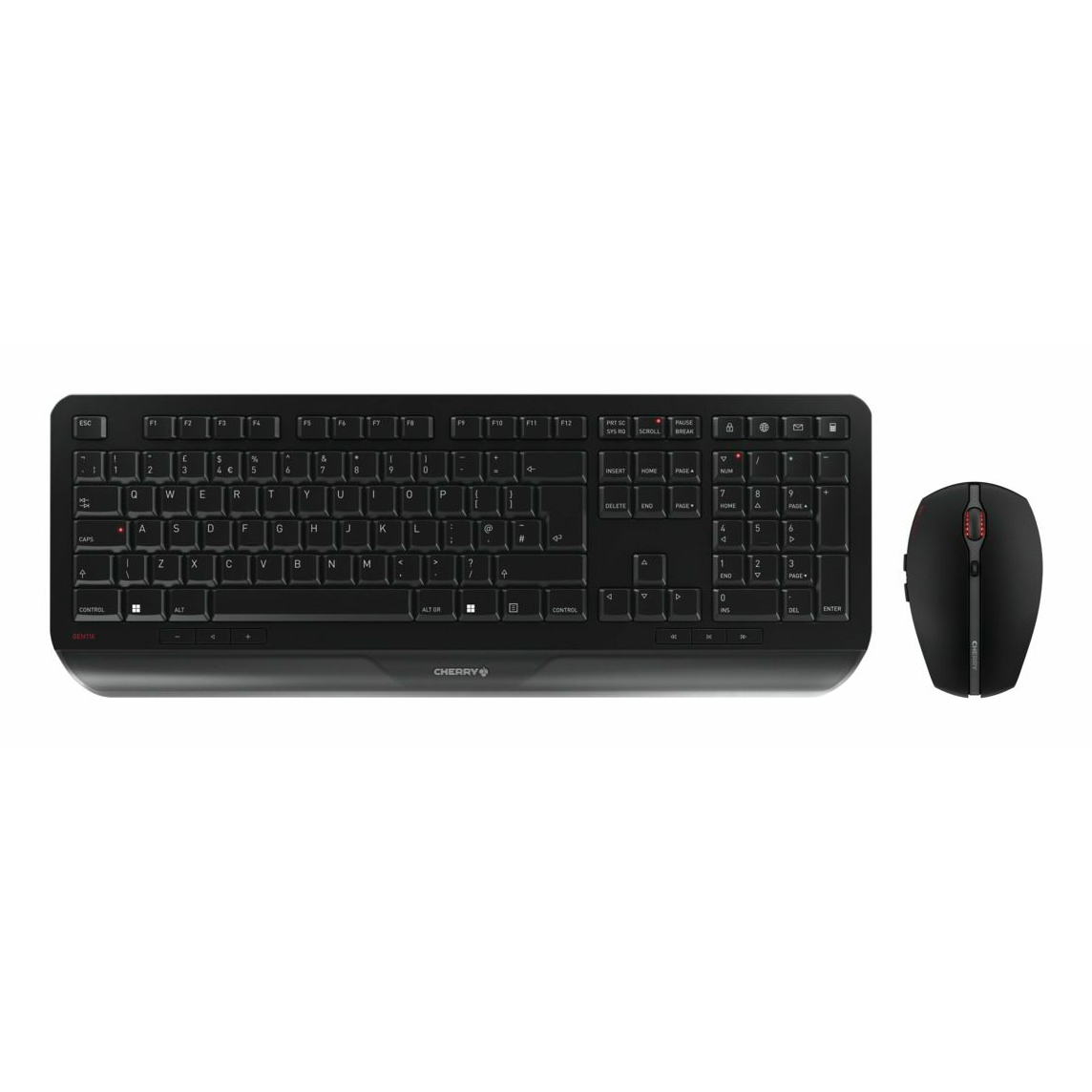 CHERRY GENTIX DESKTOP Wireless Keyboard & Mouse Set, Black, USB (QWERTY - UK)