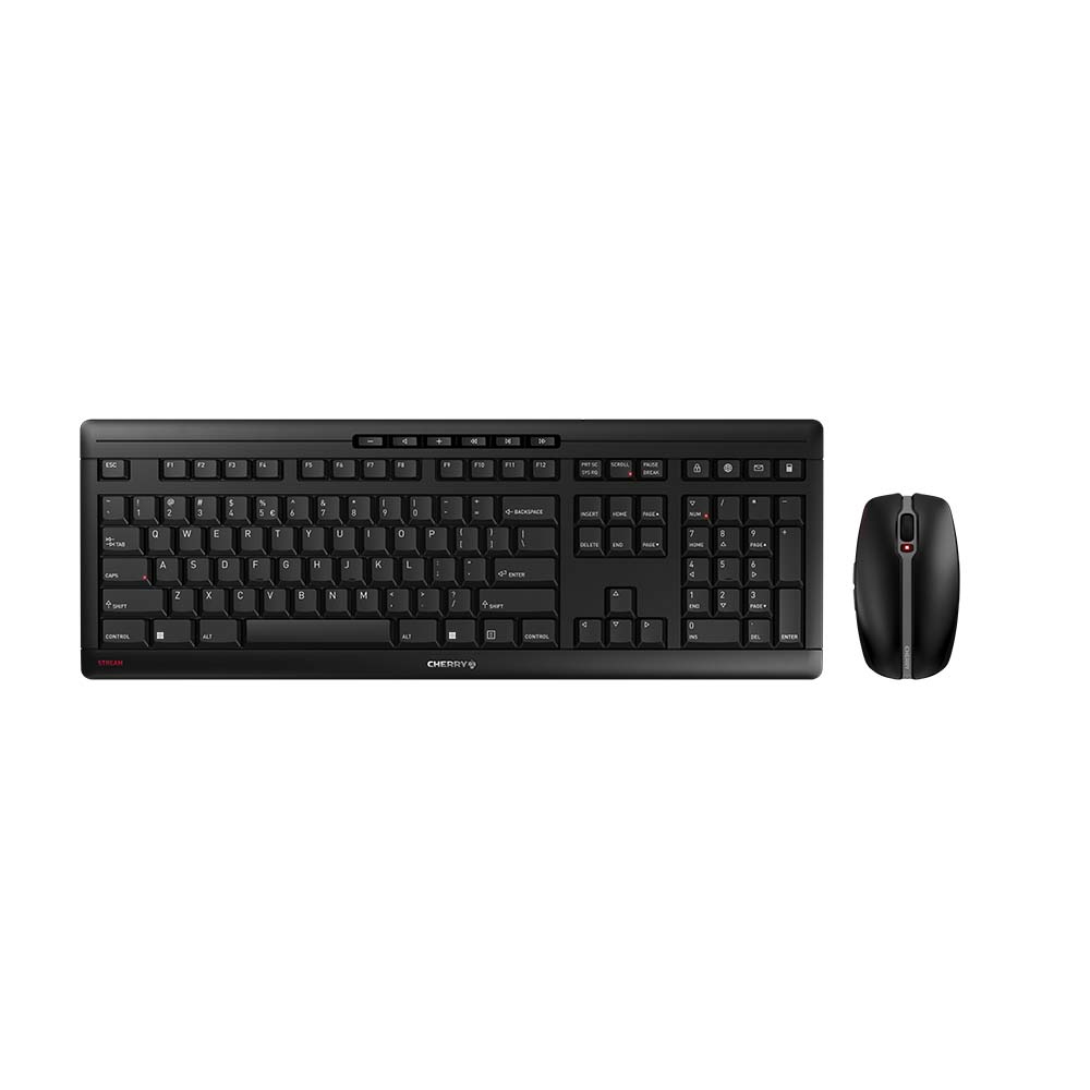 CHERRY Stream Desktop keyboard Mouse included RF Wireless QWERTY US English Black