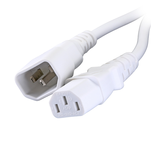 Cablenet 75mm Power Cables - White
