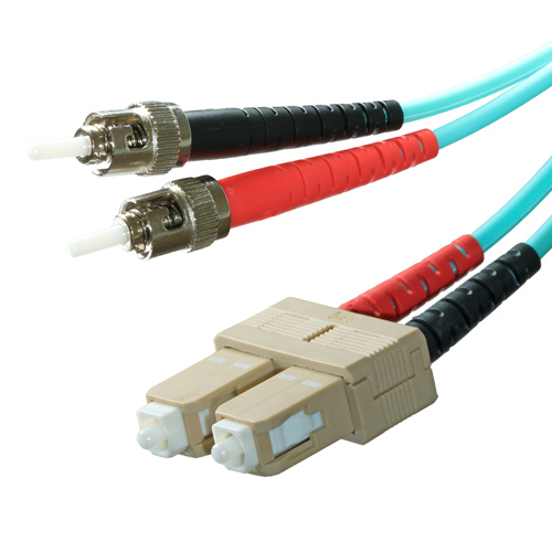Cablenet 1m OM4 50/125 ST-SC Duplex Aqua LSOH Fibre Patch Lead InfiniBand/fibre optic cable Aqua colour
