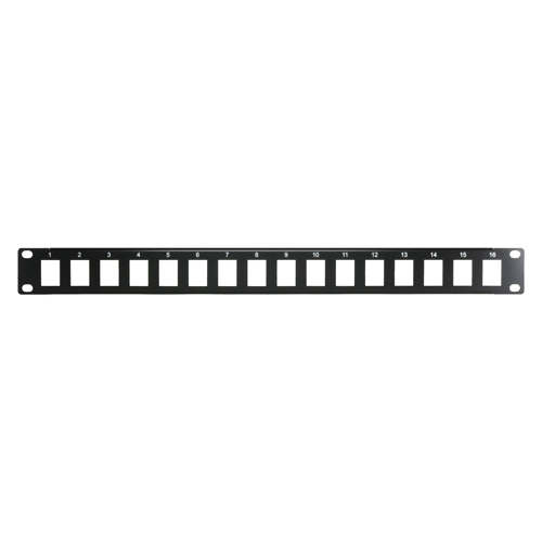 Cablenet 16 Port 1u AV Black Patch Panel