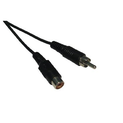 Cables Direct 3m RCA M/F audio cable Black