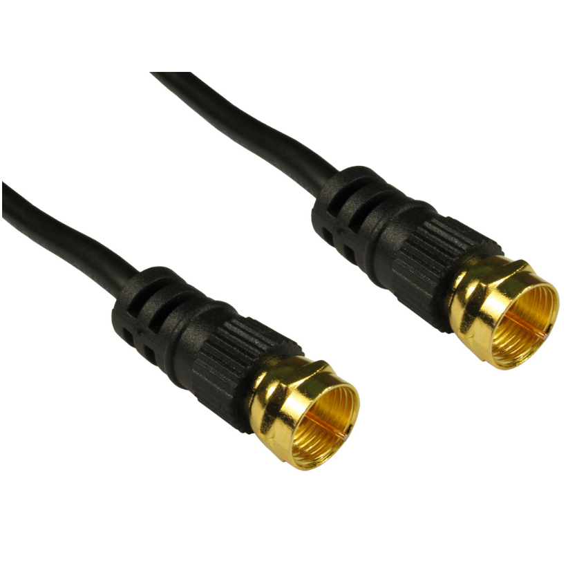 Cables Direct F M/M, 1.5m coaxial cable Black