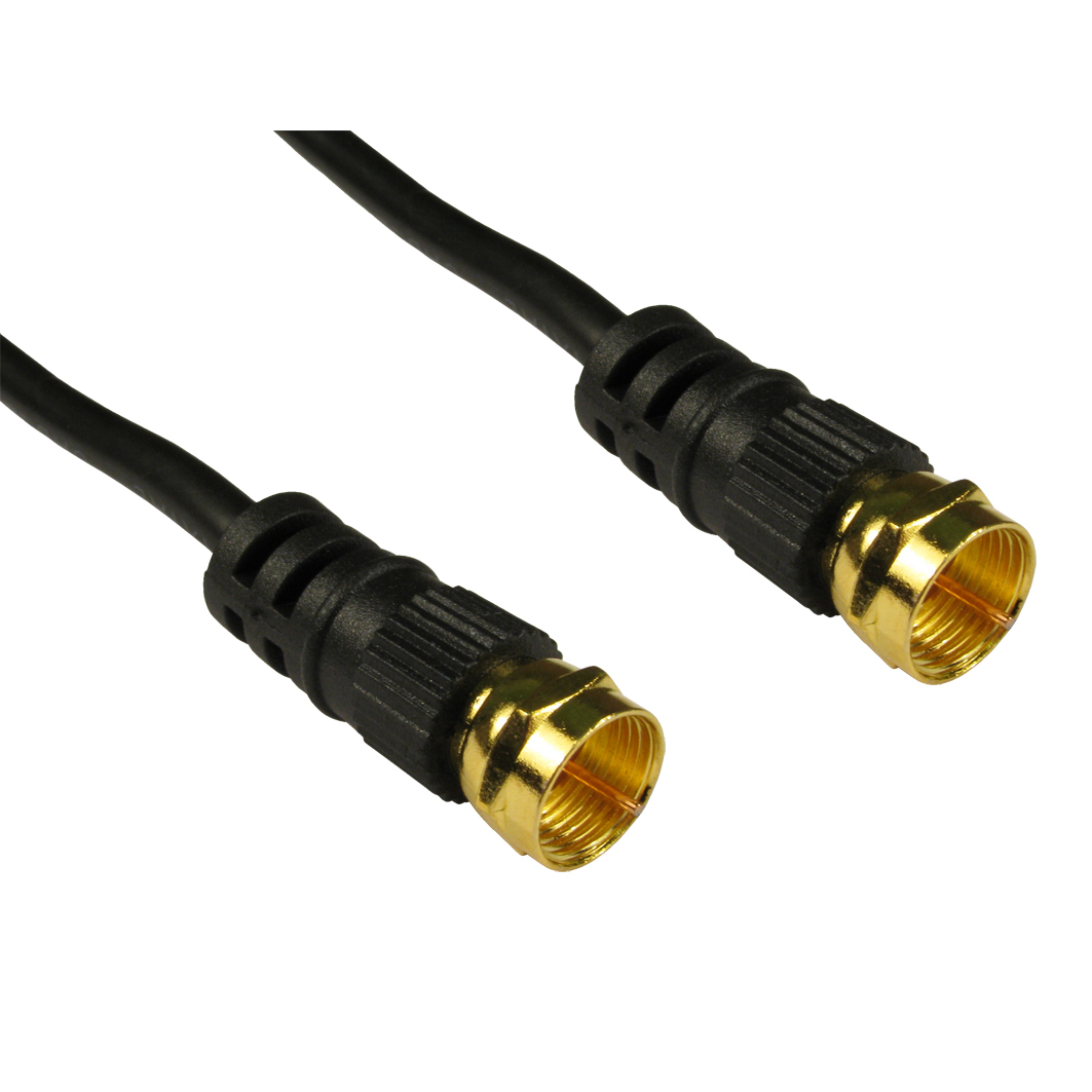 Cables Direct Coaxial F 20m coaxial cable Black