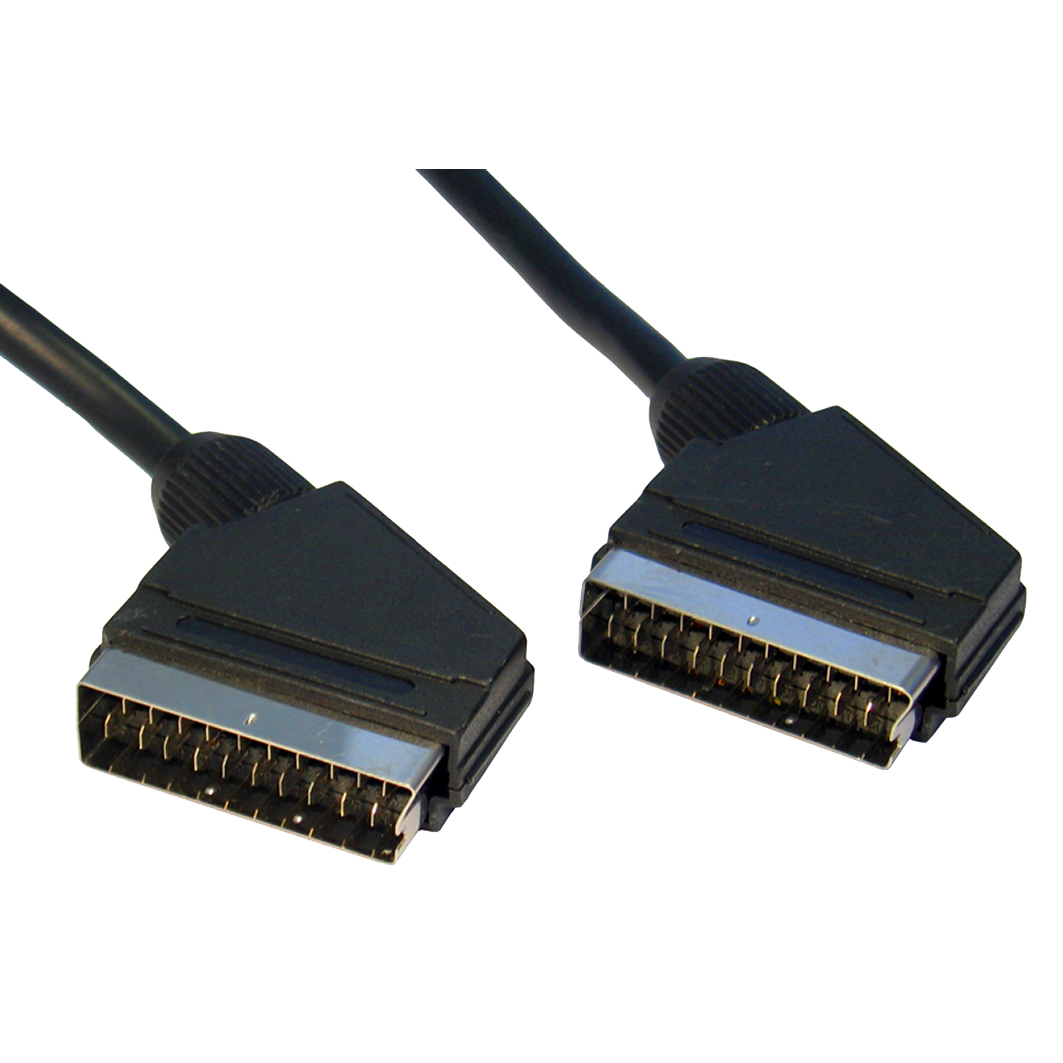Cables Direct 21-pin SCART Cables - Black