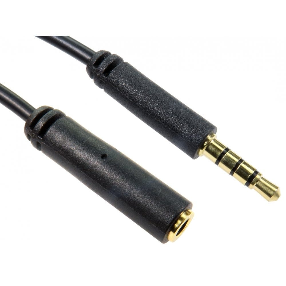 Cables Direct 2m 3.5mm TRRS Male to Female Extension Cable
