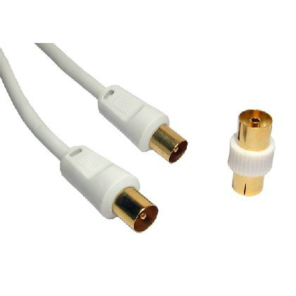 Cables Direct 3m coaxial cable White