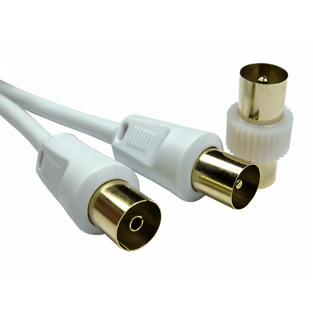 Cables Direct 2TVREV-03 Coaxial Cables - White