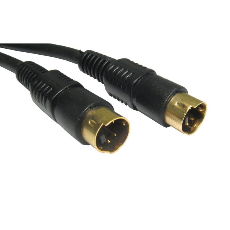 Cables Direct 4-pin S-Video Cables - Black