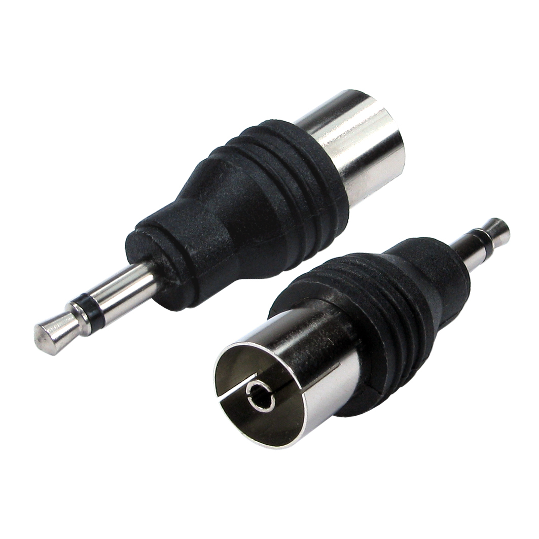 Cables Direct 3.5mm, M/F Coaxial Black