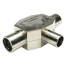 Cables Direct 3-COAXFMFMTL Cable Splitters or Combiners - Silver