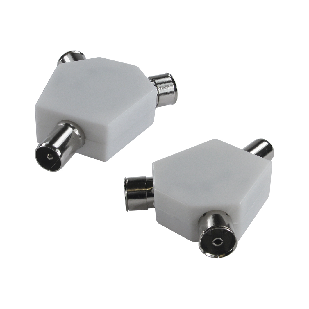 Cables Direct MALE-2 Cable Splitters or Combiners - White