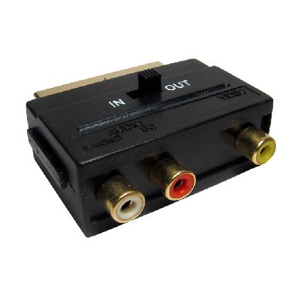 Cables Direct 3xRCA Video Cable Adapters - Black