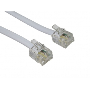 Cables Direct RJ-11 Telephone Cables - White