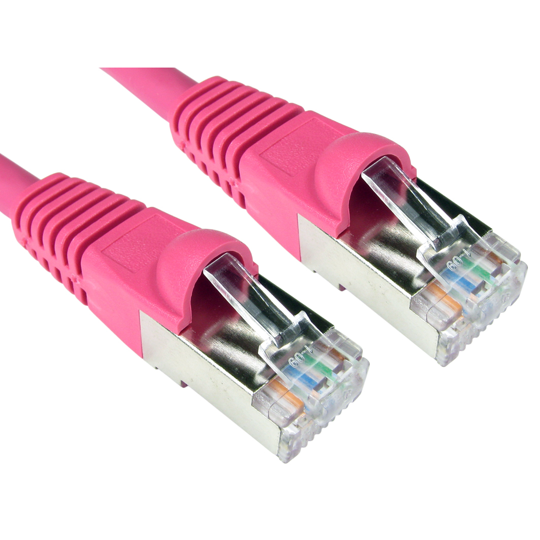Cables Direct Cat6a Networking Cables - Pink