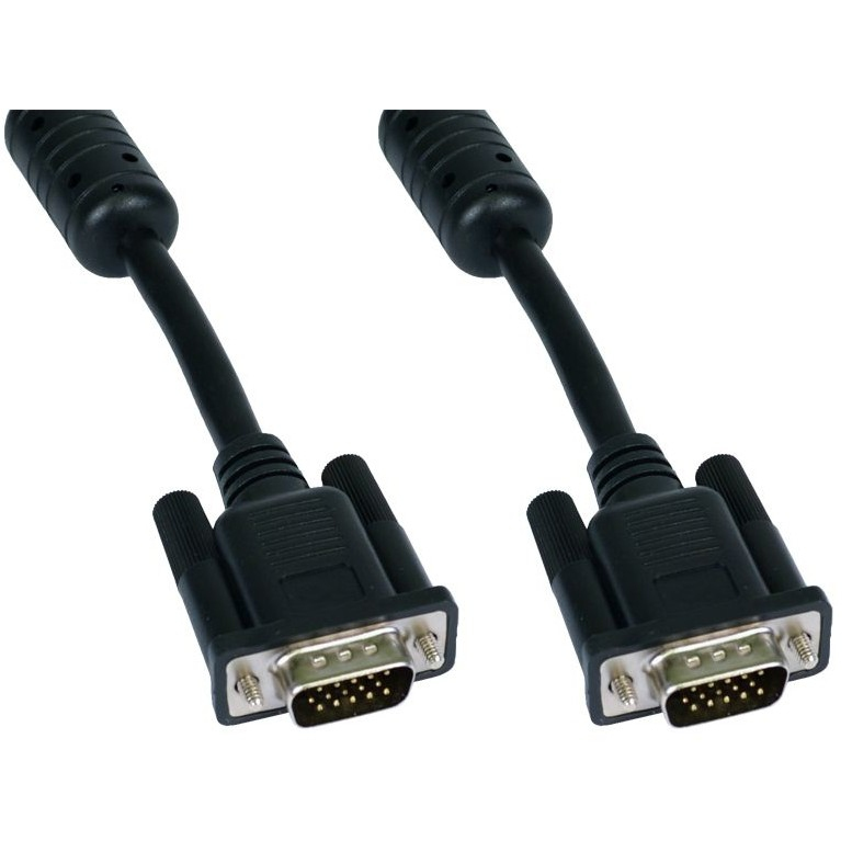 Cables Direct SVGA, 2m, M-M VGA cable VGA (D-Sub) Black