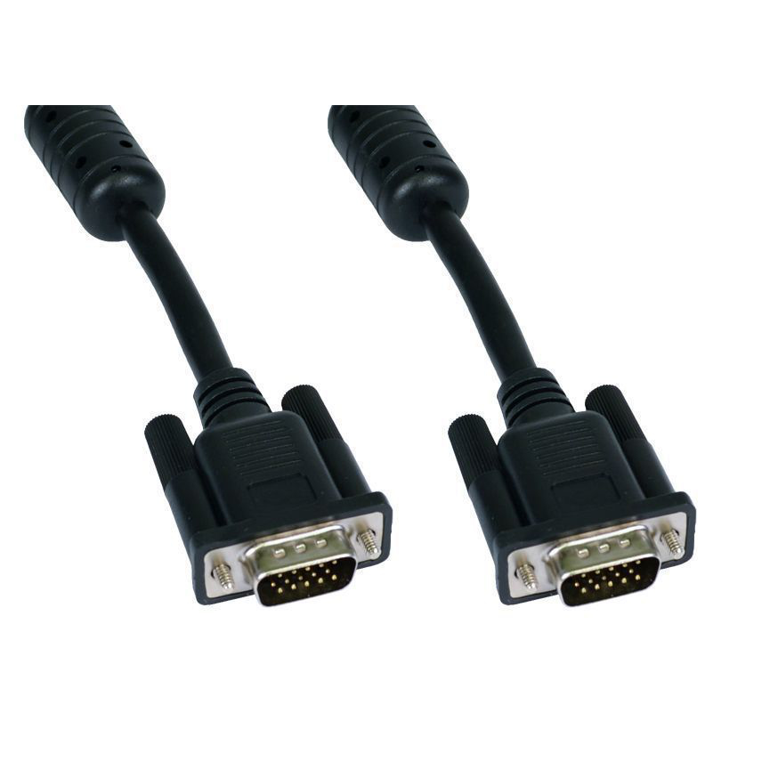Cables Direct 10m SVGA VGA cable VGA (D-Sub) Black, Chrome