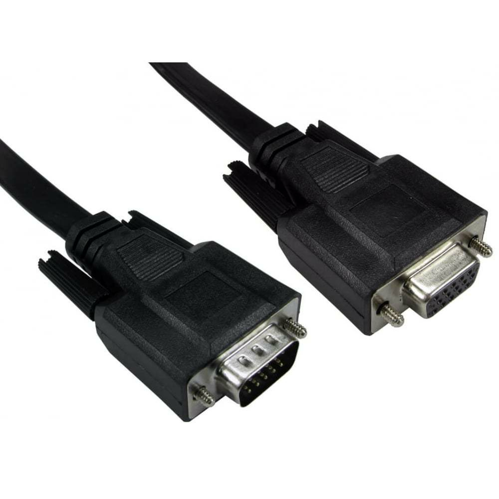 Cables Direct CDEXFLAT-MF03K VGA Cables - Black