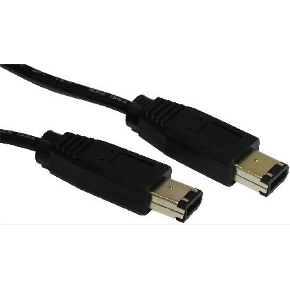 Cables Direct 1m, firewire 6 Pin 6-p Black