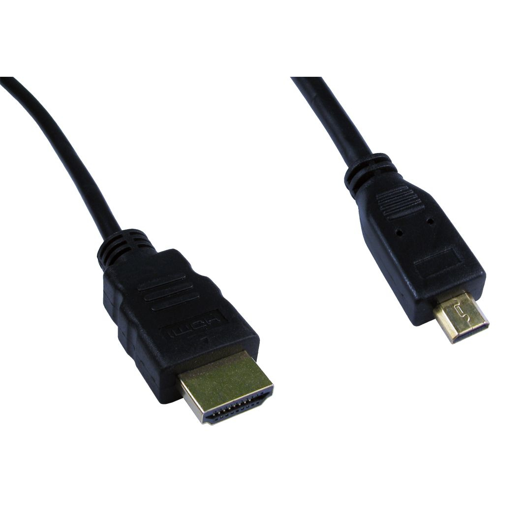 Cables Direct Micro HDMI 1.8m HDMI cable HDMI Type D (Micro) HDMI Type A (Standard) Black