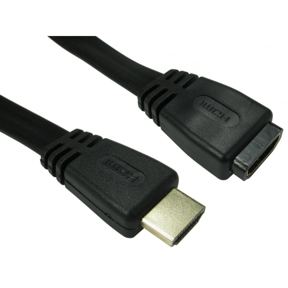 Cables Direct CDLHDFLAT-MF01K HDMI Cables - Black