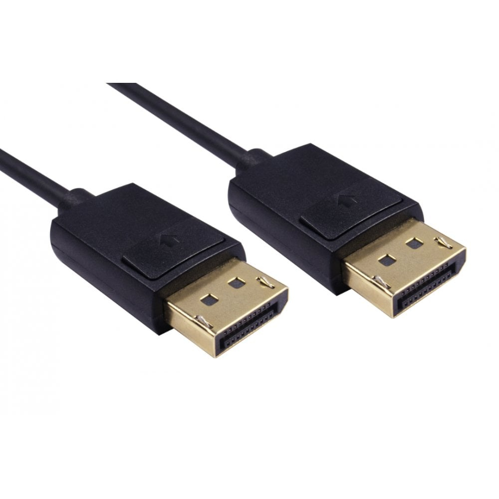 Cables Direct DP8K-SLIM02M DisplayPort Cables - Black