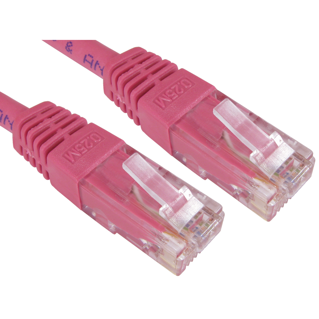 Cables Direct Cat6 Networking Cables - Pink