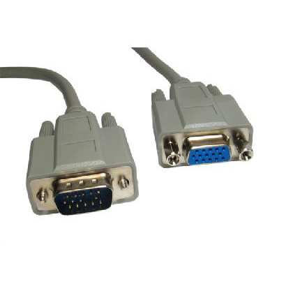 Cables Direct VGA Extension VGA cable 2 m VGA (D-Sub) Grey