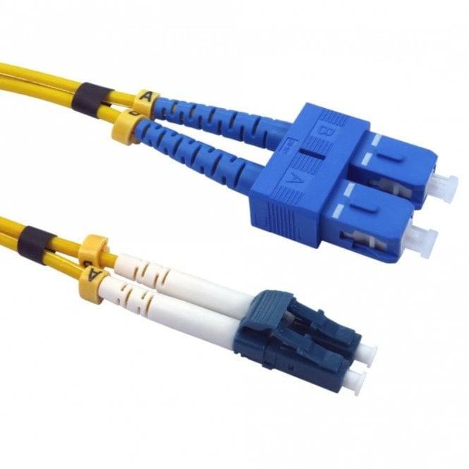 Cables Direct 10m OS2 Fibre Optic Cable LC - SC (Single Mode)