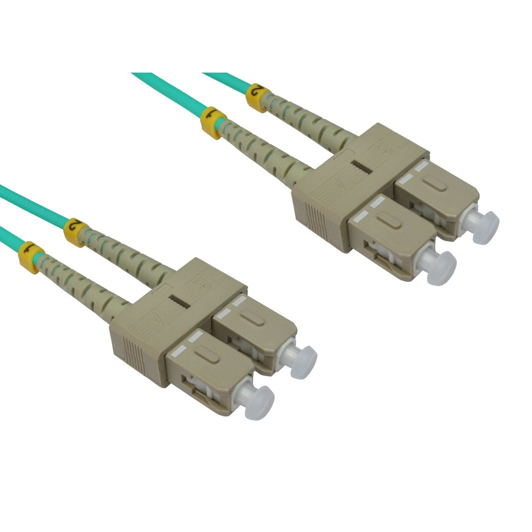 Cables Direct CDL 0.5MTR SC-SC 50/125OM3 AQUA