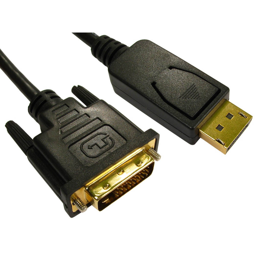 Cables Direct DisplayPort - DVI, 1m DVI-D Black