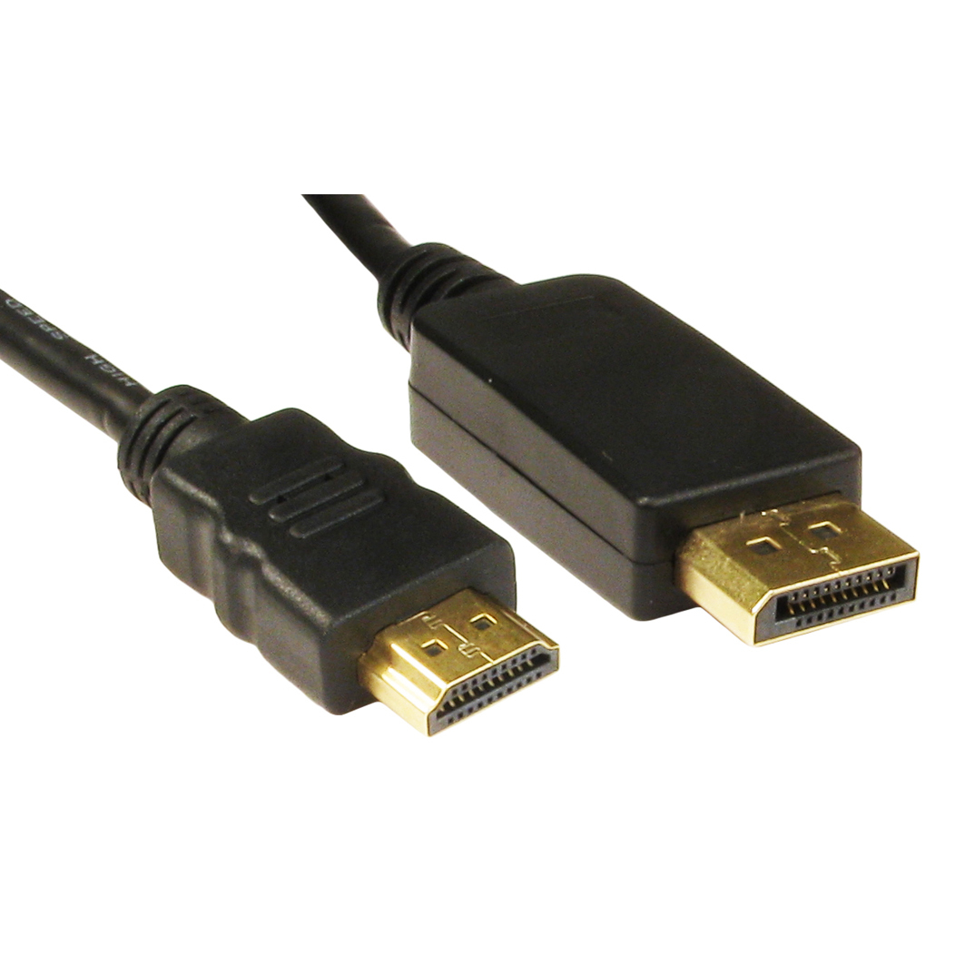 Cables Direct Display Port/HDMI, 5m DisplayPort Black